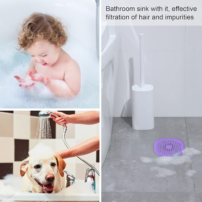 2 Pieces Shower Drain Hair Catcher Bathtub Stopper Home Drain Protectors Drain - Image 7