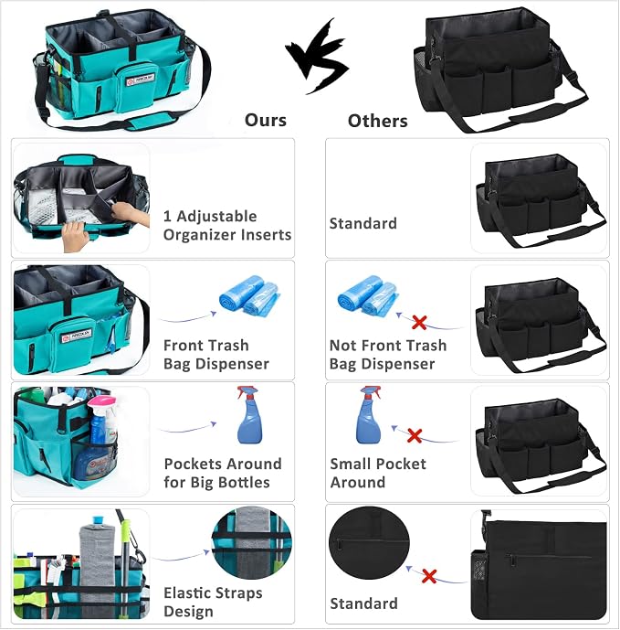 Large Cleaning Supplies Organizer-Cleaning Caddy Organizer - Image 6