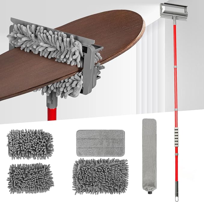 Ceiling Fan Cleaner Duster, 62.5‘’ Extendable Long Handle Ceiling Fan Blade by Unknown