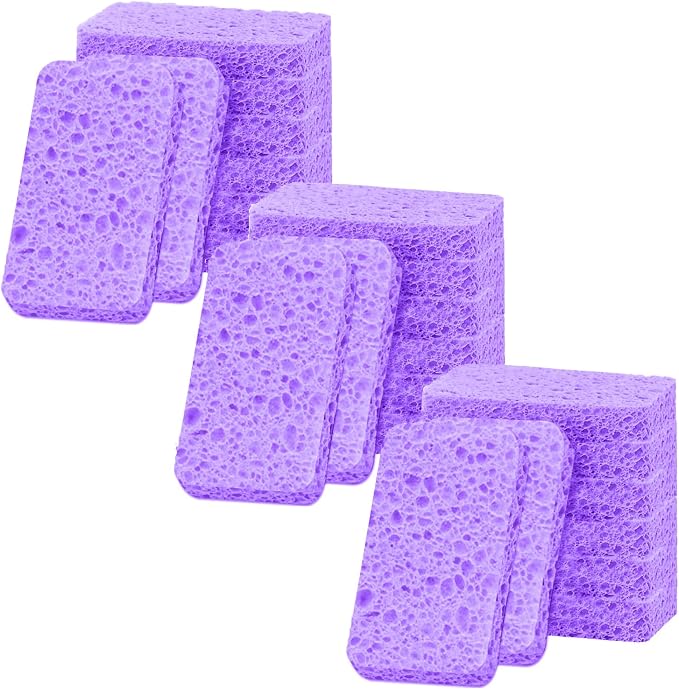 24 - Pack Non-Scratch Scrub Sponges - Sponges by Mainlyrunmakeupsuppliers
