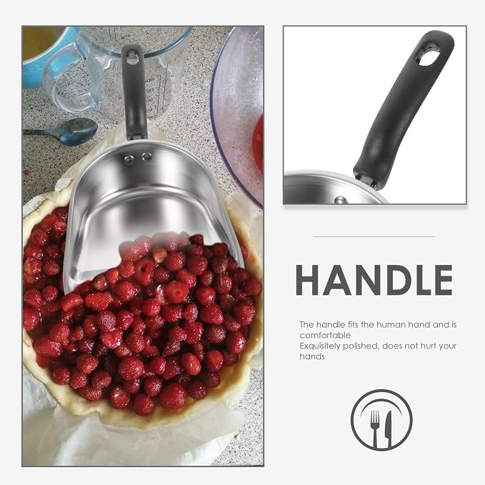DOITOOL Stainless Steel Dustpan Handheld Scoop Pan - Image 3