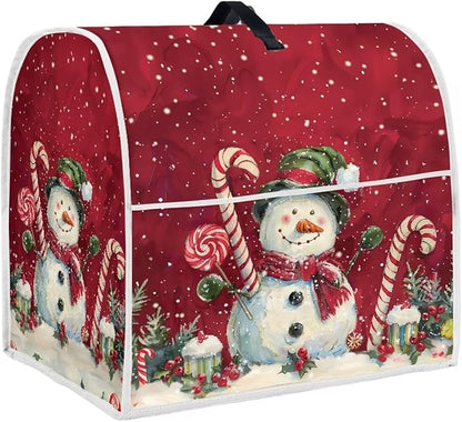 Christmas Snowman Stand Mixer Cover 6-8Qt Christmas Mixer Cover Washable Anti-Stain Appliance Covers For Kitchen Counter Mixer Parts & Accessories
