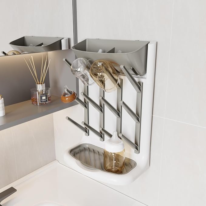 IEEK Baby Bottle Drying Rack, Space Saving Countertop Drying Rack - Image 4