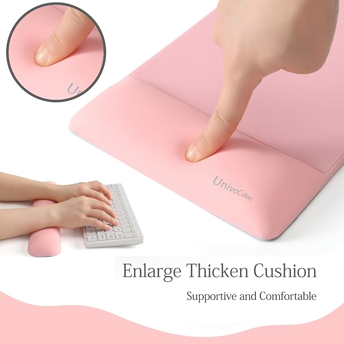 UnivoColors Design-Wave Set of Keyboad Wrist Rest & Mouce Pad, Artificial - Image 2