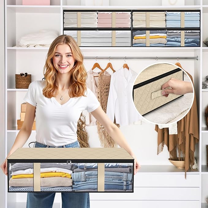 StorageRight Under Bed Storage Bins, Breathable Organizer - Image 5