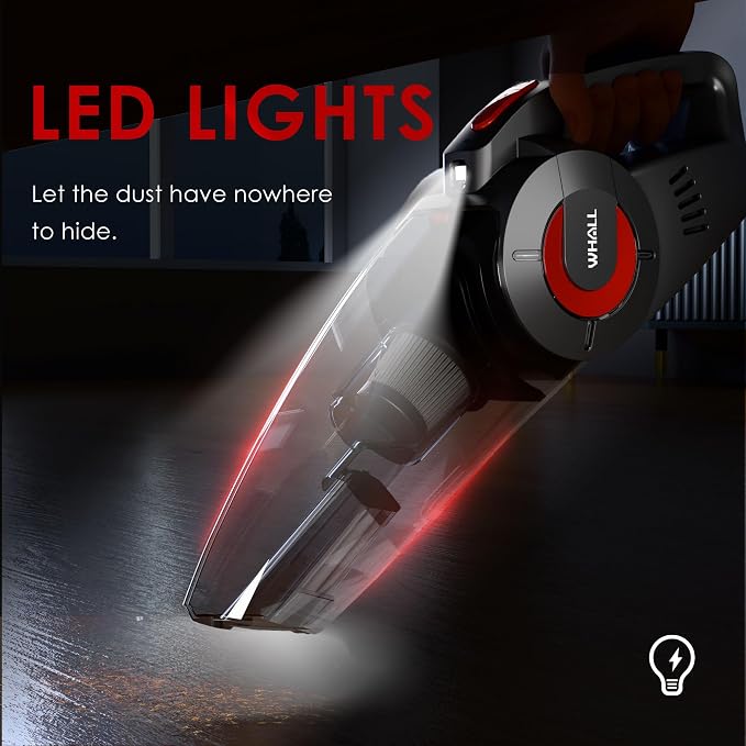 whall Handheld Cordless Car Vacuums, Wet and Dry Use 9000Pa Strong Suction - Image 6