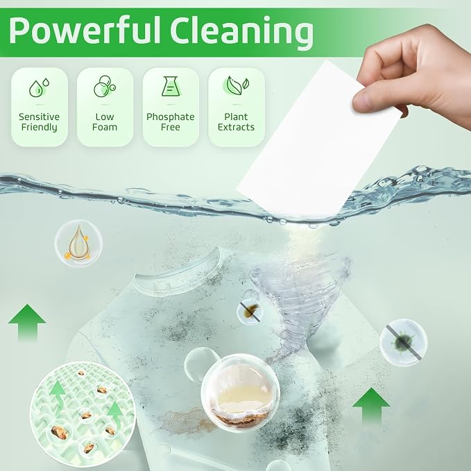 Poesie Laundry Detergent Sheets Fresh Scent 160 Count Clear Non-Plastic - Image 4