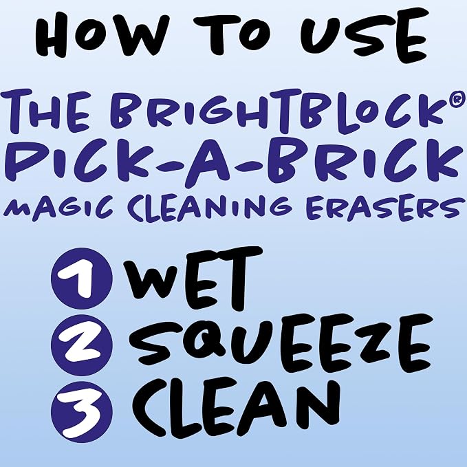 Bright Block Pick-a-Brick Magic Cleaning Eraser Sponges | Select Your Size High - Image 8