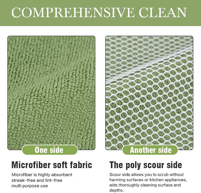 SINLAND Microfiber Dish Cloth for Washing Dishes Dish Rags Best Kitchen - Image 3