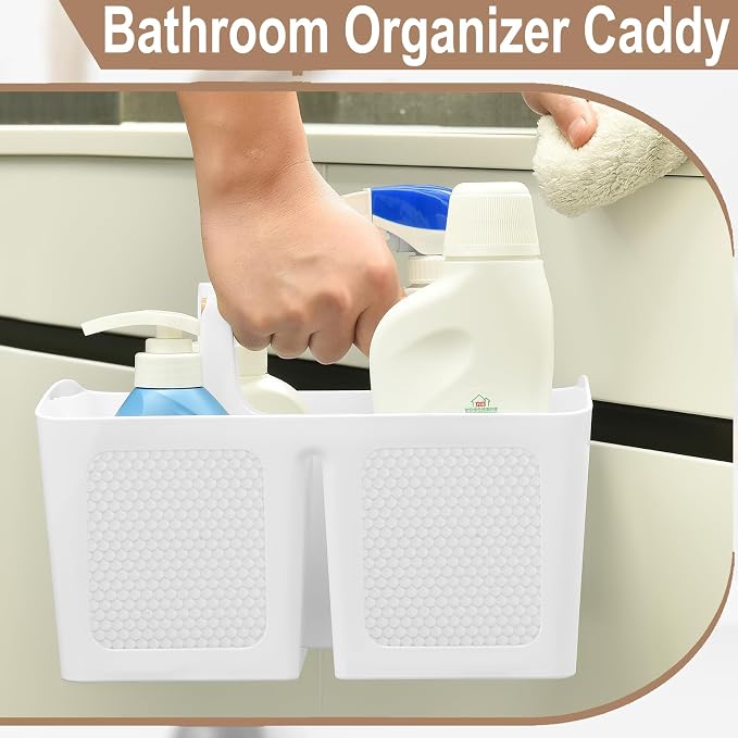 Haundry Plastic White Shower Caddy Basket - Image 5