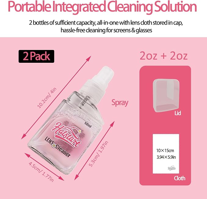 2 Pack Electronic Screen Cleaner Spray, Hatstart Cell Phone Touch Screens - Image 3