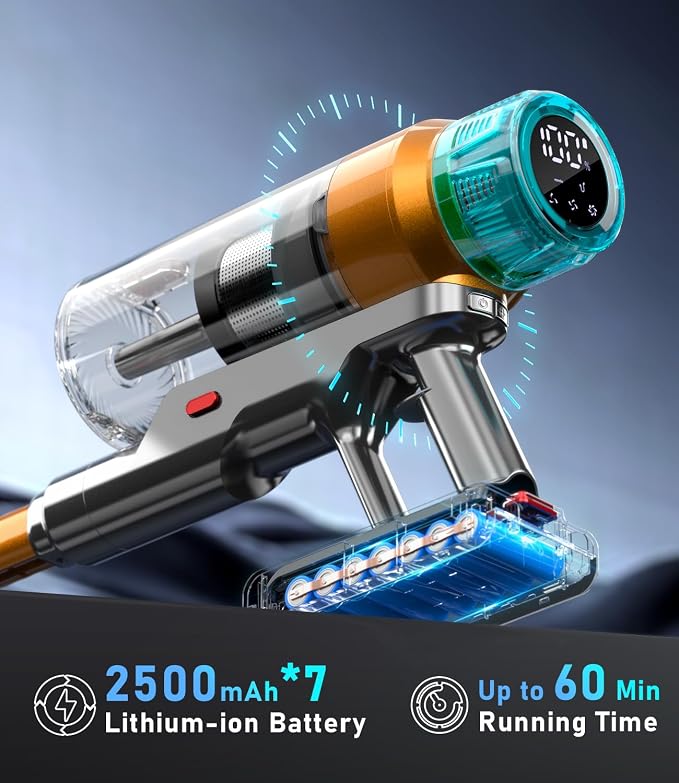 Cordless Vacuum Cleaner for Home 600W 55Kpa Upgraded Powerful Stick Vacuum Up - Image 4