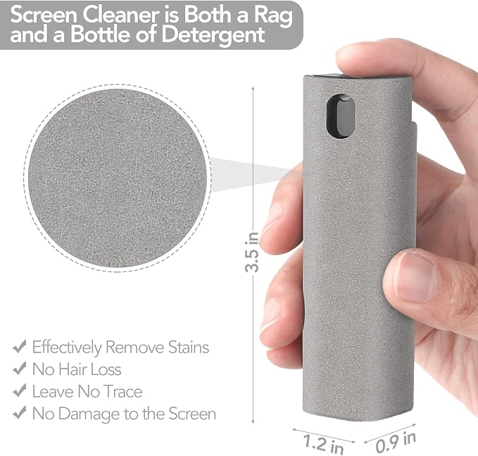 Fingerprint Proof Screen Cleaner, 3 in 1Touchscreen Mist Cleaner Spray Wipe - Image 3