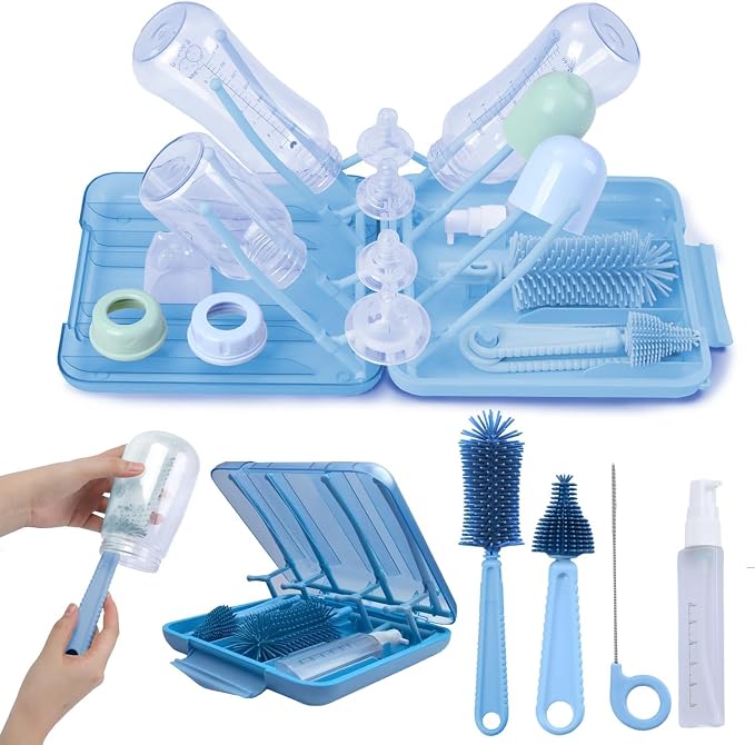 Bottle Brush Set Cleaner Silicone Brushes by MOMBASICS