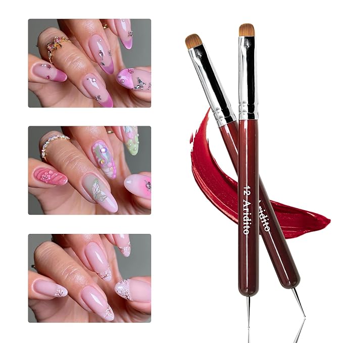 4Pcs Professional Acrylic French Manicure Clean-Up Brushes & Dotting Pens - Image 5