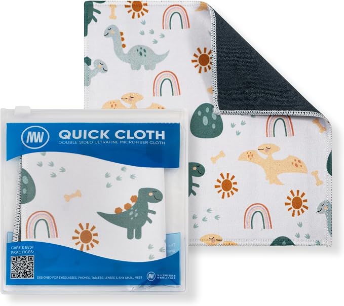 Quick Cloth Microfiber Glasses Cleaning Cloths – 8x8, 1 Pack by MicrofiberWholesale