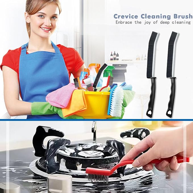 Hard Bristle Crevice Cleaning Brush 7pcs Multifunctional Crevice Gap Cleaning - Image 3