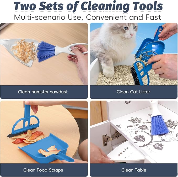 PINVNBY Mini Dustpan and Brush Set, Cage Cleaner - Image 3