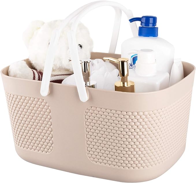 Shower Caddy Basket, Portable Large Capacity Thickened Plastic Organizer by rejomiik