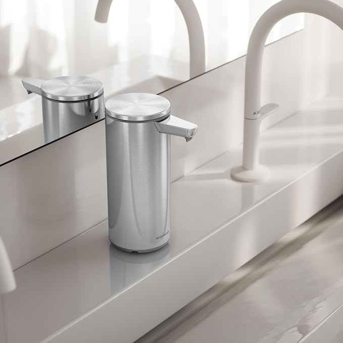 simplehuman 9 oz. Touch-Free Automatic Rechargeable Sensor Pump, Brushed - Image 6