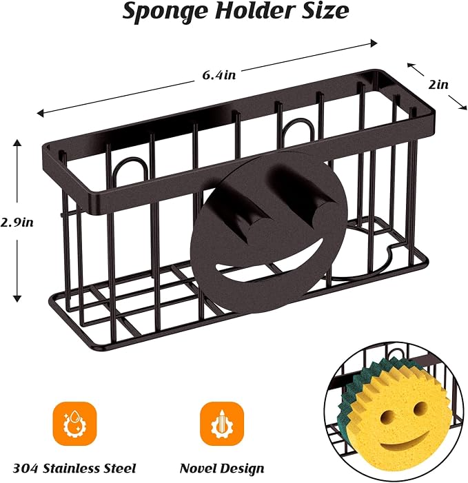 Sponge Holder Smiley Face, Sink Caddy - Image 2
