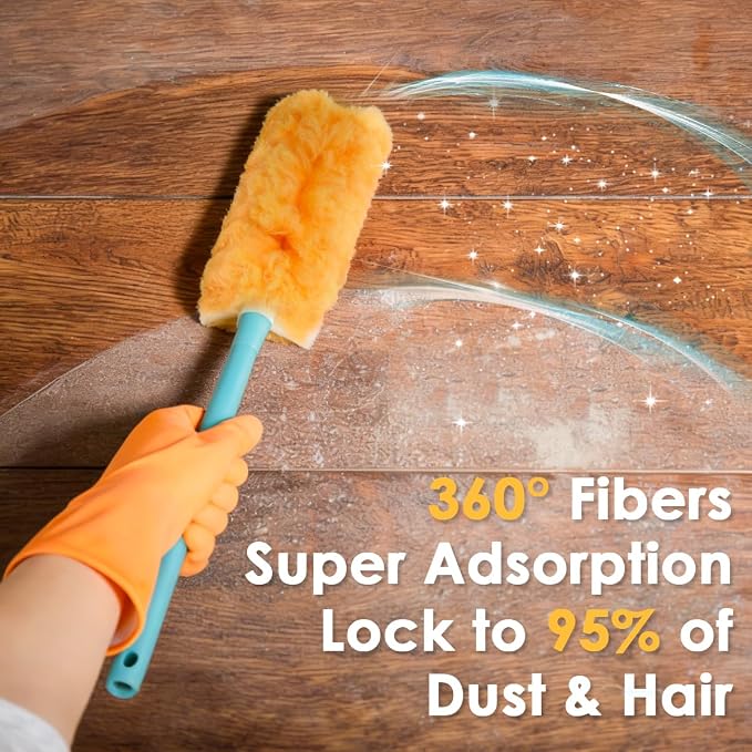 Extendable Duster Kit with 6FT Telescoping Handle & 12 PCS Duster Refills - Image 4
