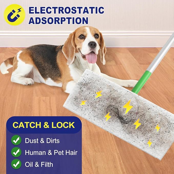 Orighty Dry Sweeping Cloths, Mop Pads Refills Compatible - Image 3