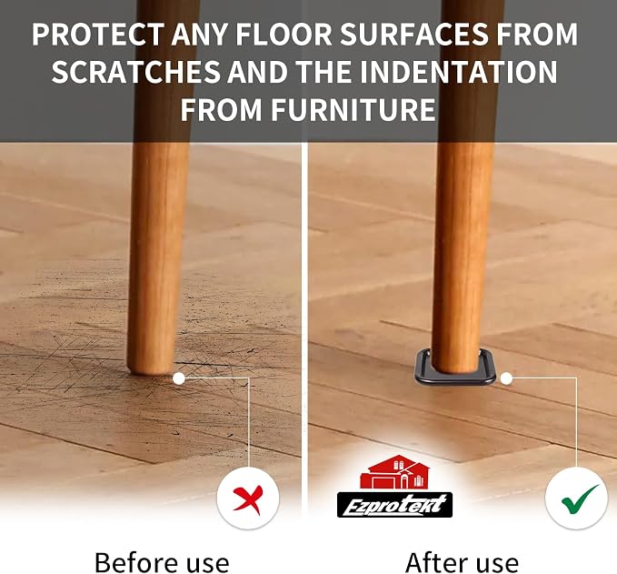 Ezprotekt 2 1/2" Square Non Slip Furniture Pads - Image 5