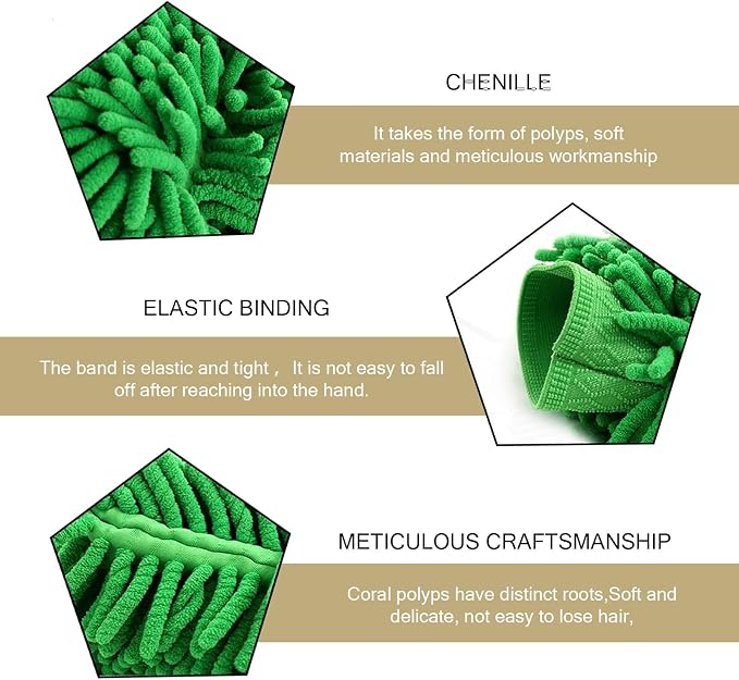 2 PCS Car Microfiber Wash Mitt, 5.51In X 9.05In Chenille, - Image 3