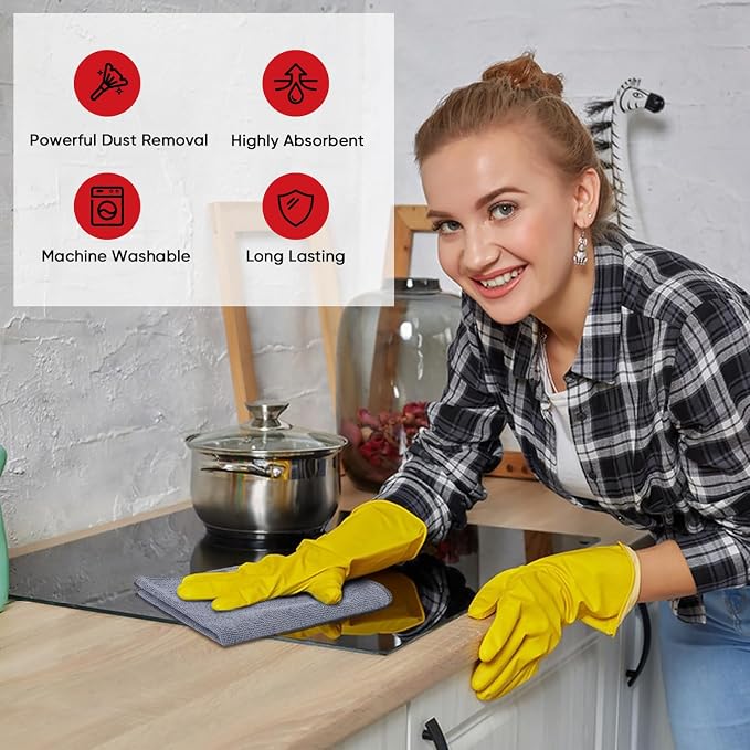 AIDEA Microfiber Cleaning Cloth 12 Pack, Microfiber Towels - Image 4