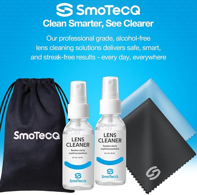 SmoTecQ Glasses Cleaner Kit – Alcohol-Free, Plant-Based Spray + Ultra-Soft - Image 7