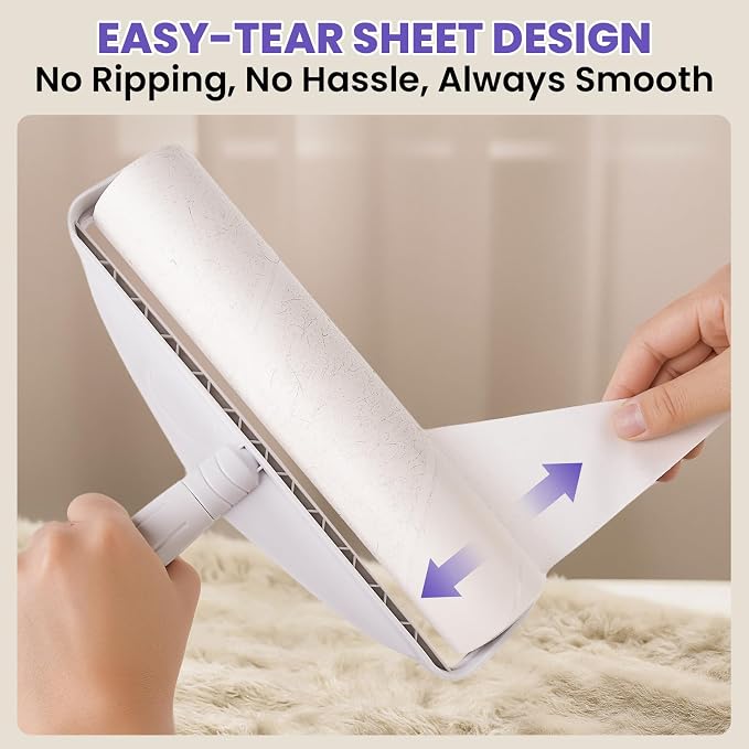 9.45” Large Surface Lint Roller: DELOMO Extra-Wide Sticky Roller - Image 6