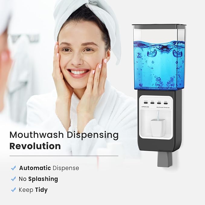 Auto-Mouthwash Dispenser for Bathroom - 700mL Rechargeable Wall-Mounted - Image 7