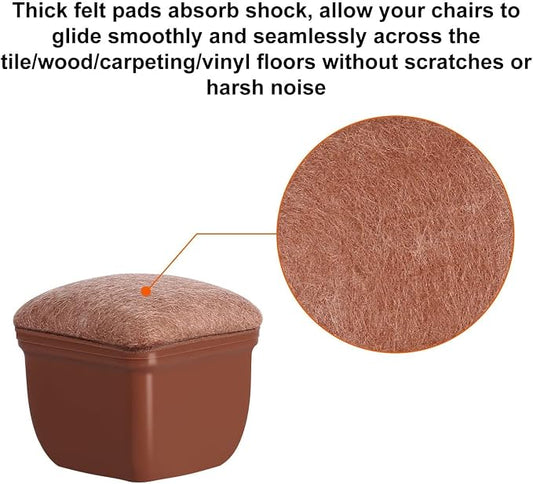 Ezprotekt 24 Pcs Square Chair Leg Floor Protectors - Image 2