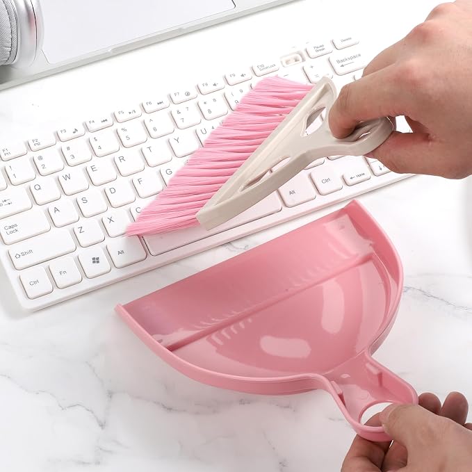 6 Pcs Small Dustpan and Brush Set Small Broom and Dustpan Set Whisk Broom and - Image 2