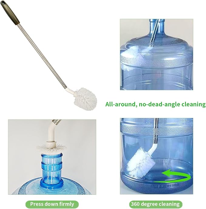 2-Pack Bucket Brush, Kettle Brush, Cleaning Extra Long Bottles, Gallon Jug - Image 3