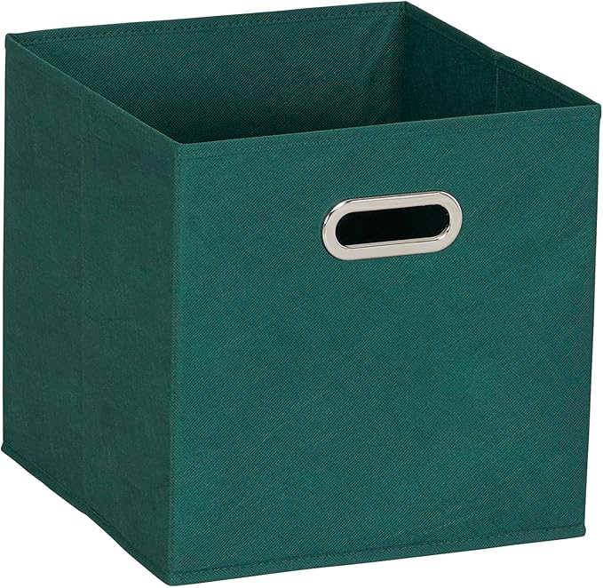 Household Essentials 6 ct Open Fabric Cube Storage Bins, Forest Green - Image 5