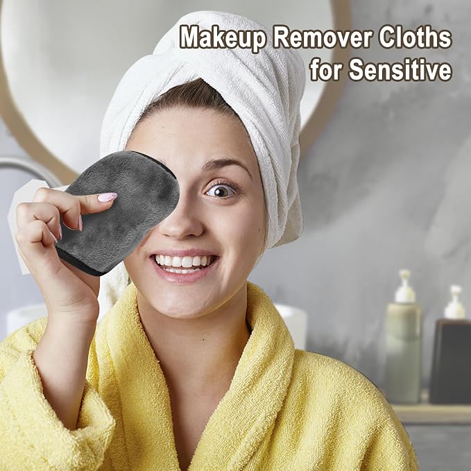 KODAMO Makeup Remover Cloth, 6 inch x 6 inch Reusable Makeup Remover Towels - Image 2
