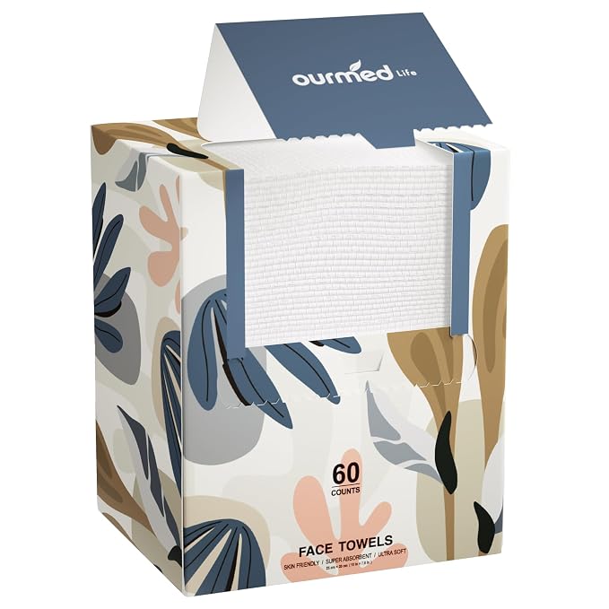 Ourmed Life Face Towels, Disposable Biodegradable Facial Towels by ourmedlife