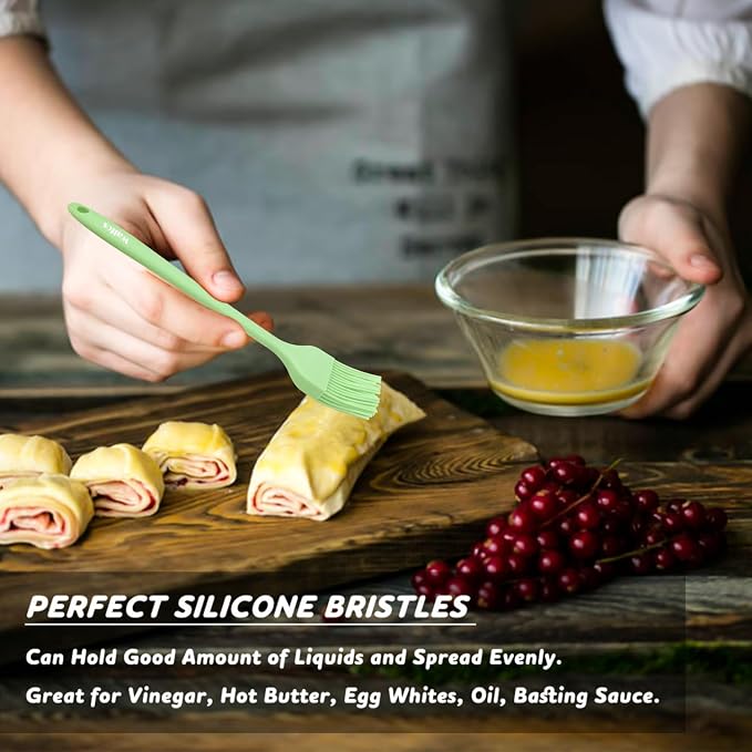 Walfos Basting Brushes Silicone, Heat Resistant Pastry Brushes - Image 3