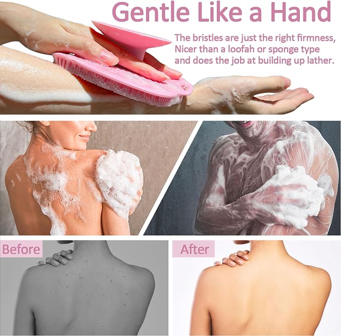 Soft Silicone Body Scrubber Gentle Like a Hand Exfoliating Your Skin and Build - Image 6
