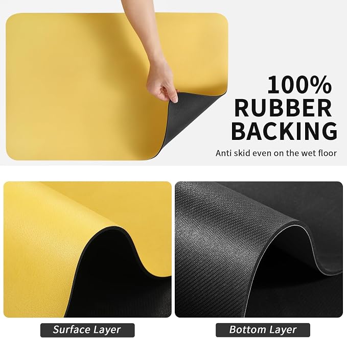 Dish Drying Mat for Kitchen Counter, Heat Resistant Drainer Mats - Image 5