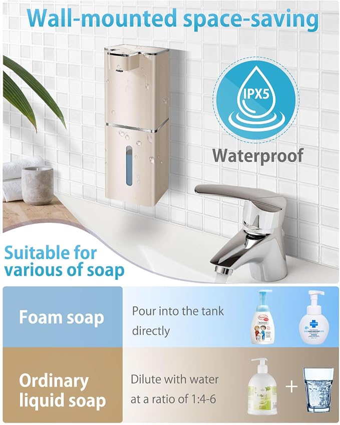 Automatic Soap Dispenser Touchless Foaming Soap Dispenser 300ml/12.8oz - Image 6