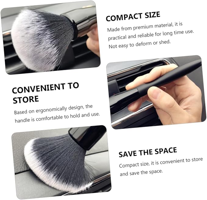 Car Detailing Brush Air Vent Cleaning Brush Soft Bristle - Image 3