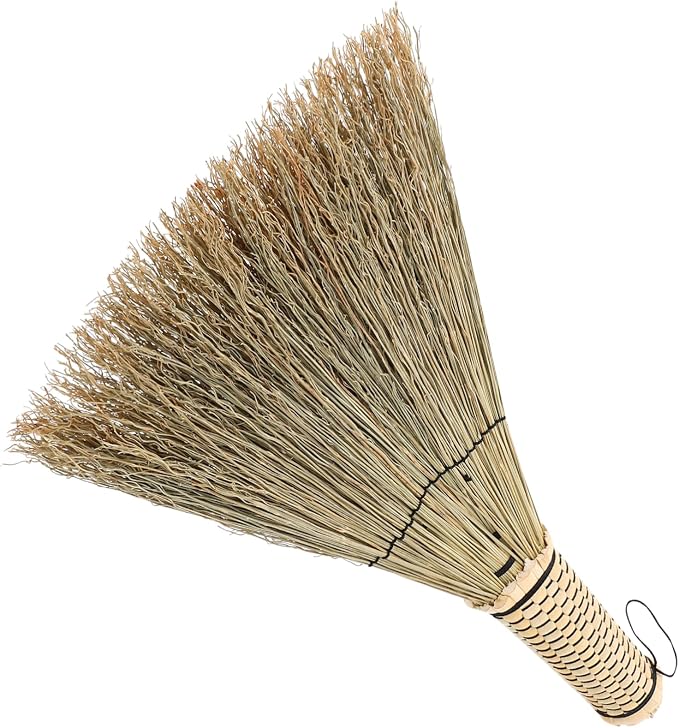 Corn Whisk Broom Handcrafted Mini Dust Brush by MAGICLULU