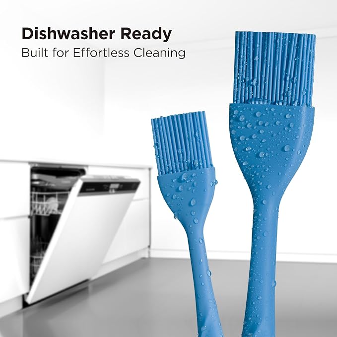 Kitchen Mama WaltzGrip Platinum Silicone Basting Pastry Brush: Set of 2 - Image 6