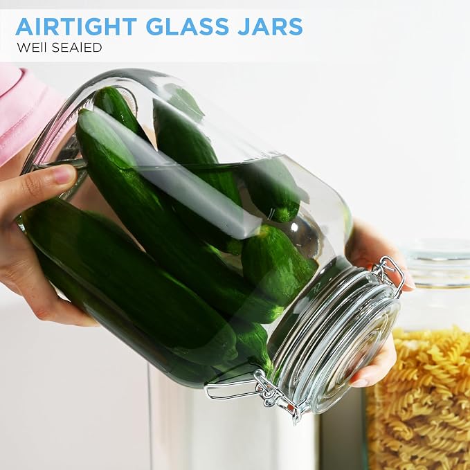 Ollieroo 106oz Square Glass Jars - Image 5