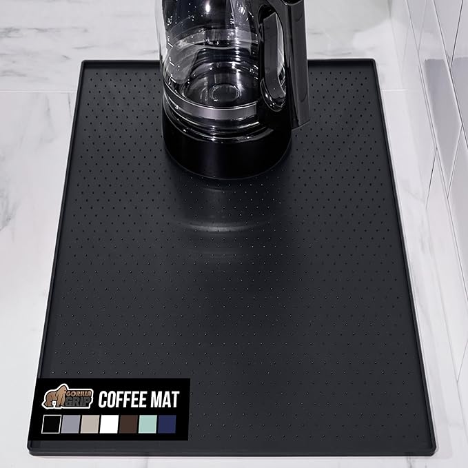 GORILLA GRIP Silicone Coffee Mat, Espresso Machine Bar Accessories, Keep by GorillaGrip