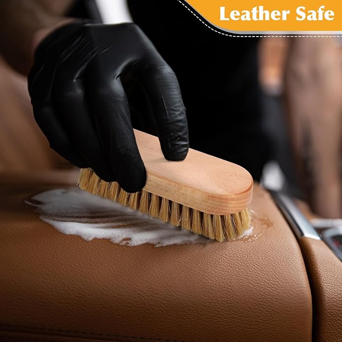 LemonRoad 20 Pcs Leather Upholstery Cleaning Brush Bulk Pig Soft Bristle Shoe - Image 6