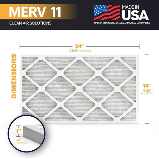 BNX TruFilter 14x24x1 Air Filter MERV 11 - Image 2